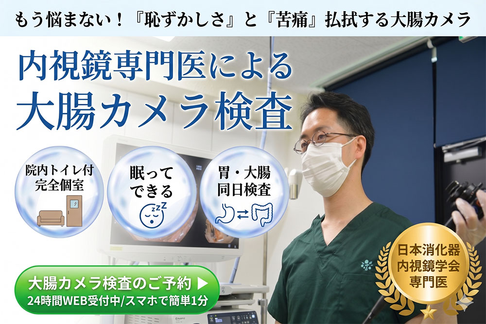 内視鏡専門医による大腸カメラ検査